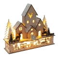 LED Christmas decoration LED/2xAA village wood