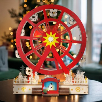 LED Christmas decoration LED/2xAA/warm white carousel