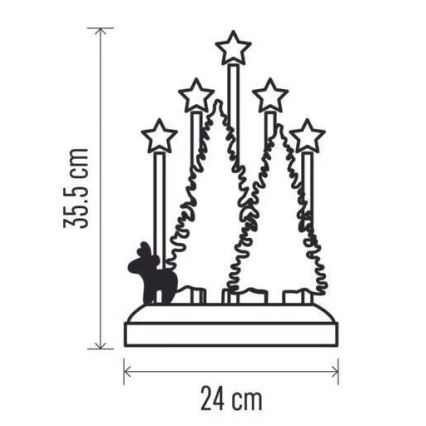 LED Christmas decoration LED/2xAA warm white