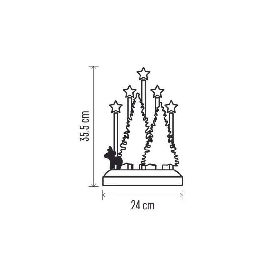 LED Christmas decoration LED/2xAA warm white