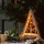 LED Christmas decoration LED/2xAA winter flowers covered with snow