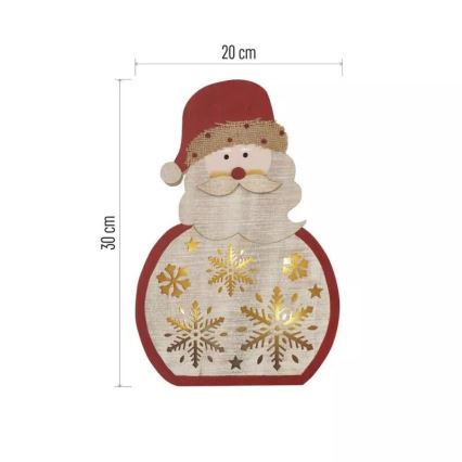 LED Christmas decoration LED/2xAAA Santa