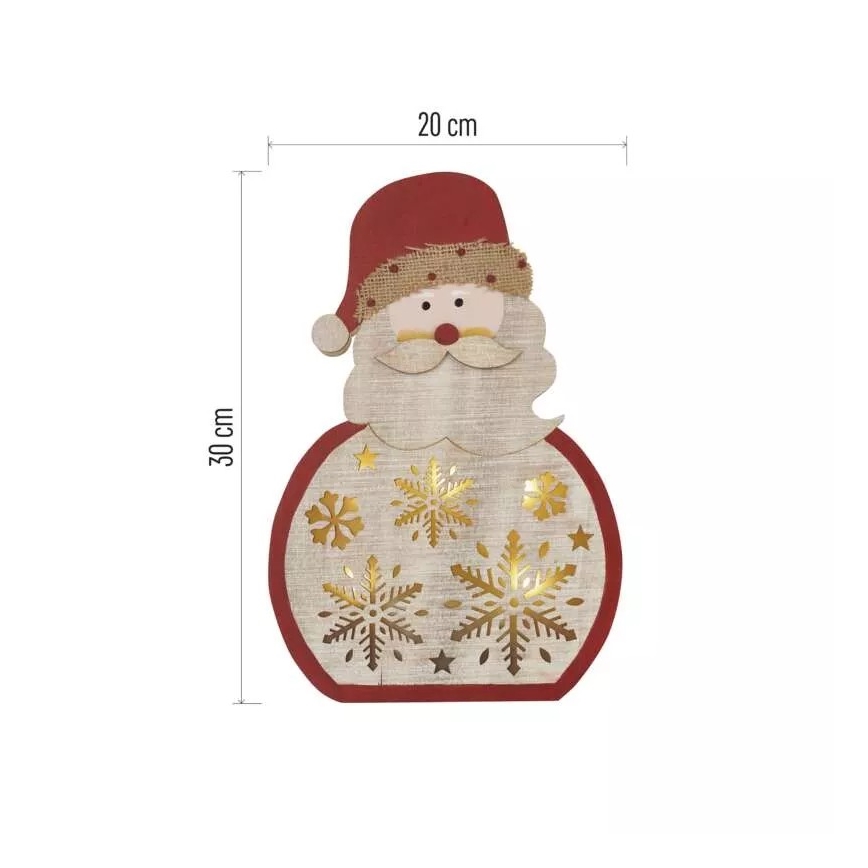 LED Christmas decoration LED/2xAAA Santa