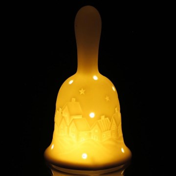 LED Christmas decoration LED/2xLR44/warm white bell