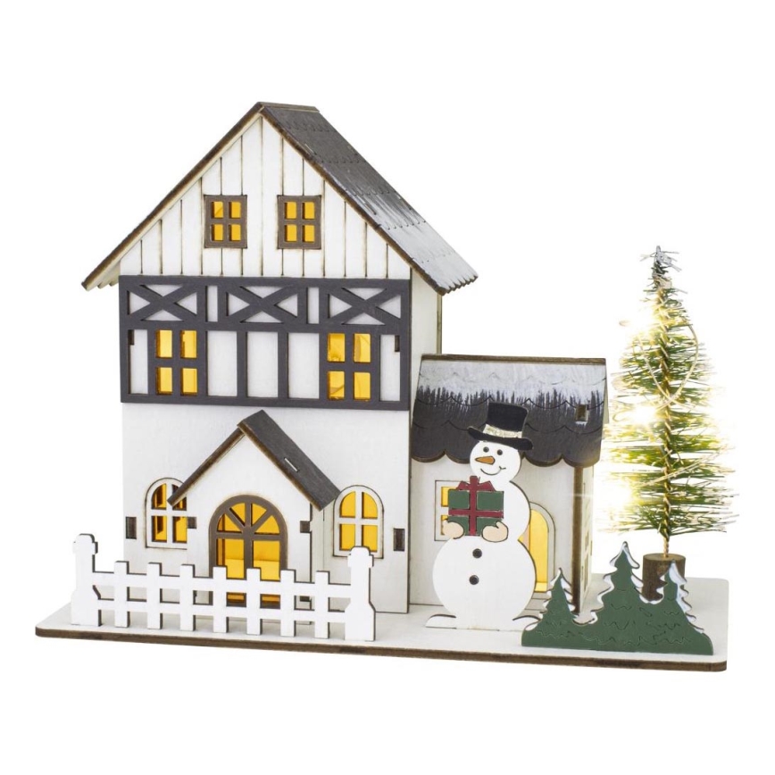 LED Christmas decoration LED/2xLR44/warm white house