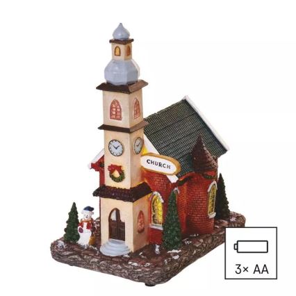 LED Christmas decoration LED/3xAA church