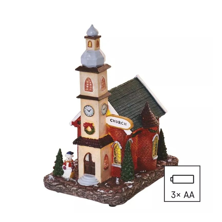 LED Christmas decoration LED/3xAA church