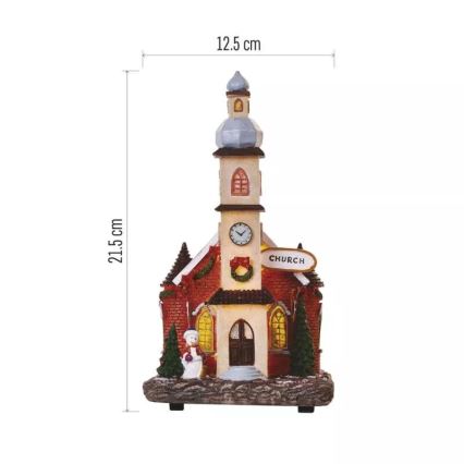 LED Christmas decoration LED/3xAA church