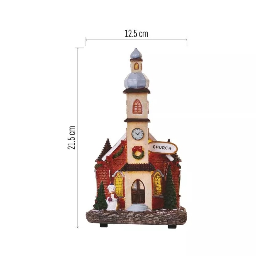 LED Christmas decoration LED/3xAA church