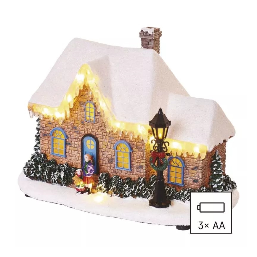 LED Christmas decoration LED/3xAA house