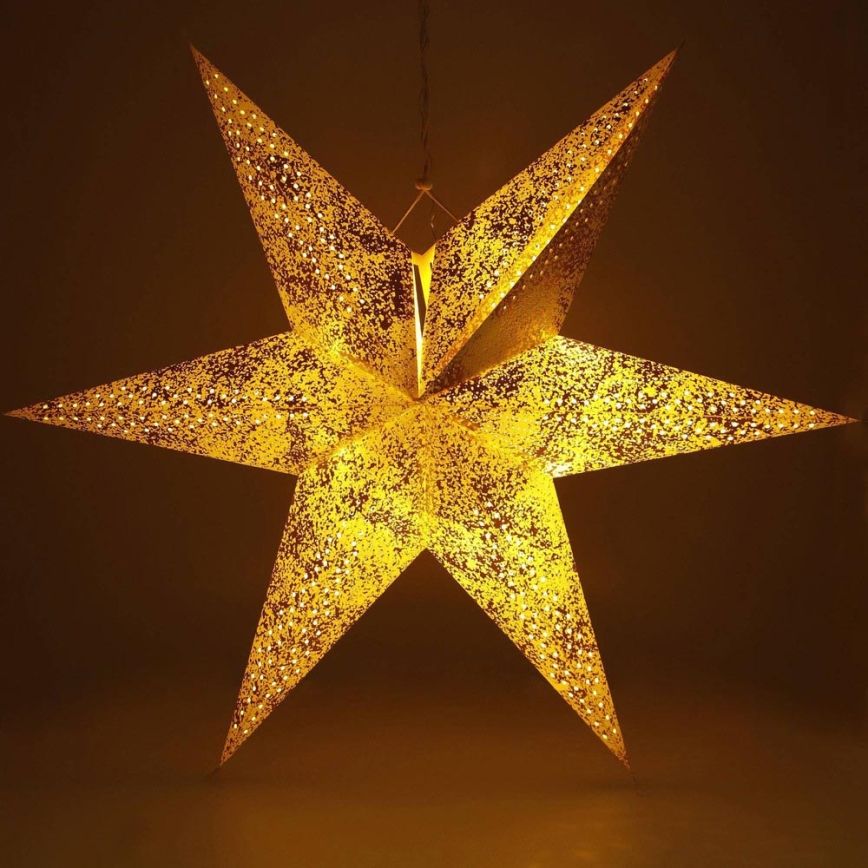 LED Christmas decoration LED/3xAA star gold