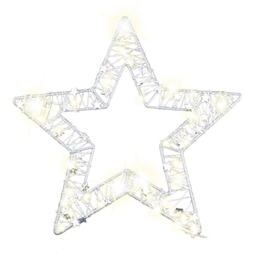 LED Christmas decoration LED/3xAA/warm white star