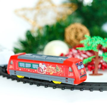 LED Christmas decoration LED/3xAA Ø 70 cm train for under the Christmas tree