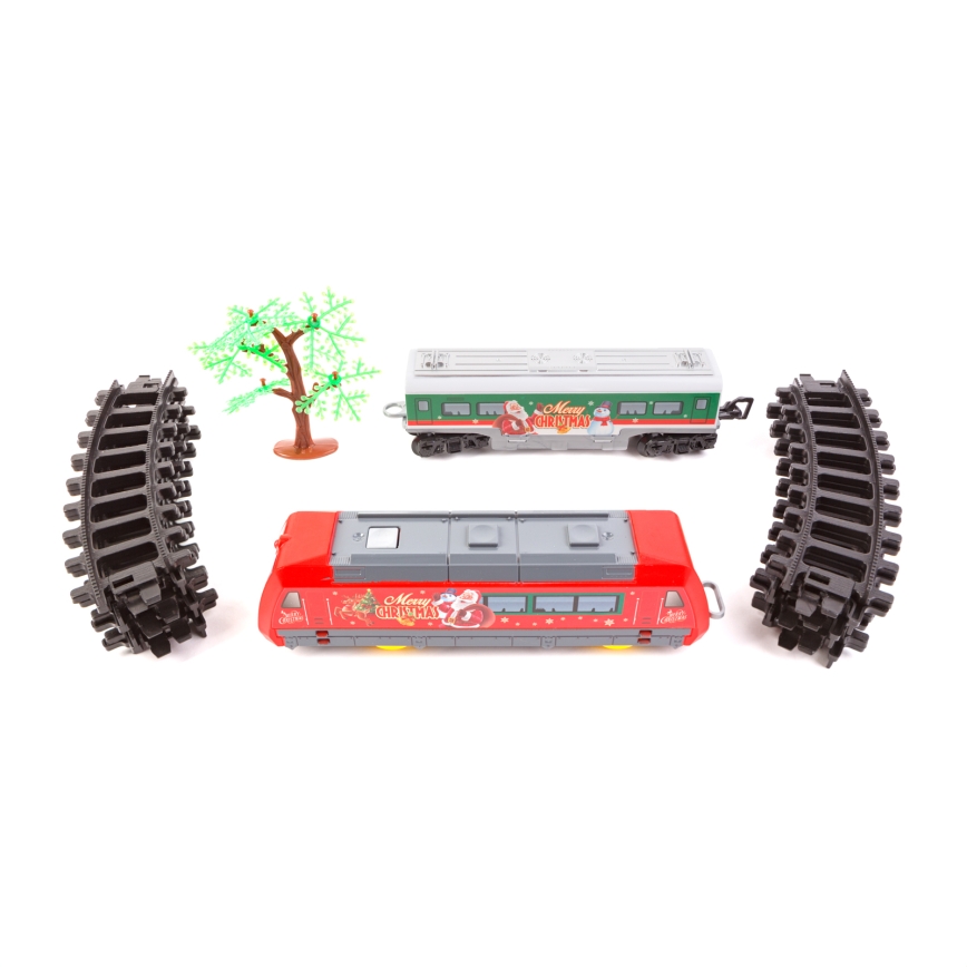 LED Christmas decoration LED/3xAA Ø 70 cm train for under the Christmas tree
