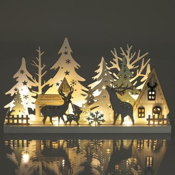 LED Christmas decoration LED/3xAAA/warm white forest