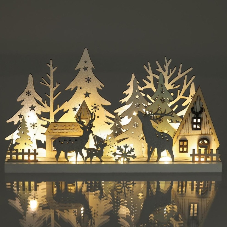 LED Christmas decoration LED/3xAAA/warm white forest