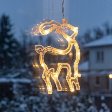 LED Christmas decoration LED/3xAAA/warm white reindeer