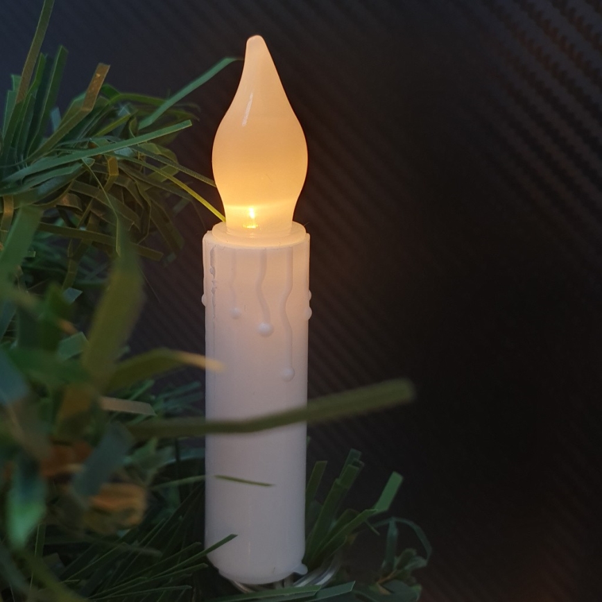LED Christmas Decorative String 10xLED/2xAA 1,65 m Warm White Candle Bulbs