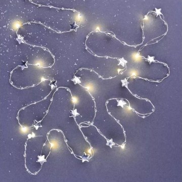 LED Christmas lights 20xLED/2xAA 2,2 m warm white