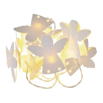 LED Christmas lights CHAIN 10xLED/2xAA 1,65m warm white
