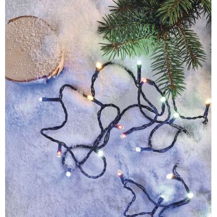 LED Christmas outdoor chain 120xLED/8 modes 17m IP44 multicolor