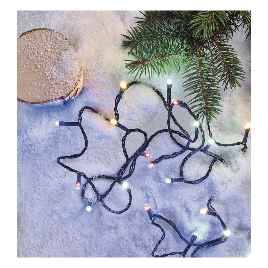 LED Christmas outdoor chain 120xLED/8 modes 17m IP44 multicolor