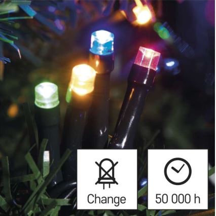 LED Christmas outdoor chain 120xLED/8 modes 17m IP44 multicolor