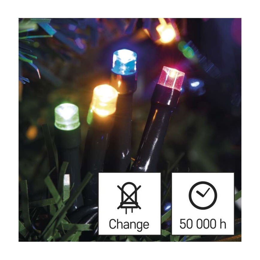 LED Christmas outdoor chain 120xLED/8 modes 17m IP44 multicolor