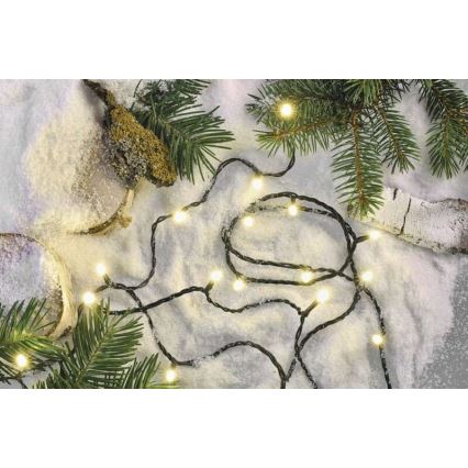 LED Christmas outdoor chain 180xLED/8 modes 23m IP44 warm white