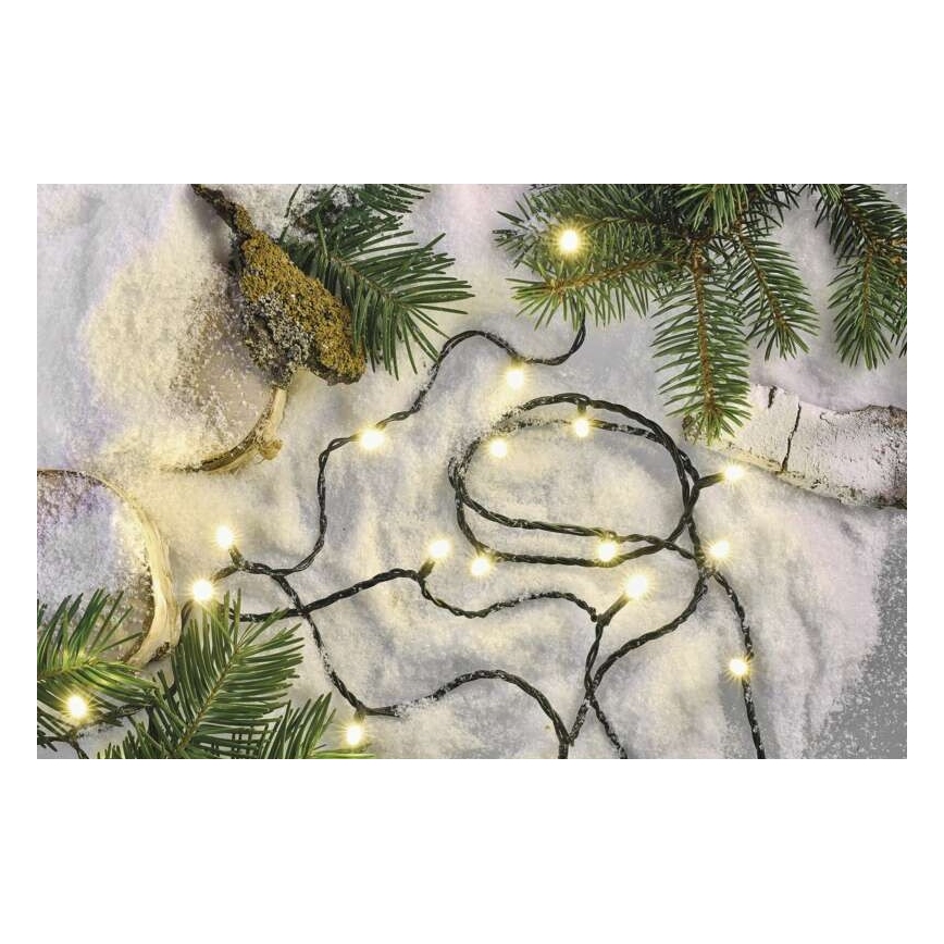 LED Christmas outdoor chain 180xLED/8 modes 23m IP44 warm white