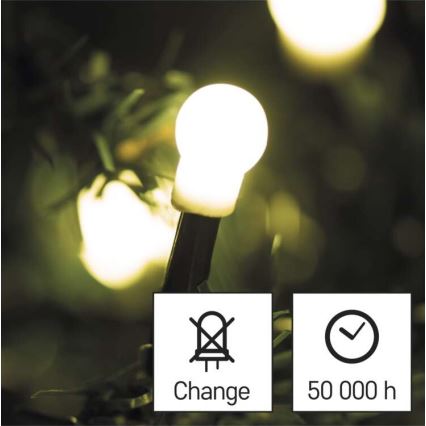 LED Christmas outdoor chain 200xLED/25m IP44 warm white