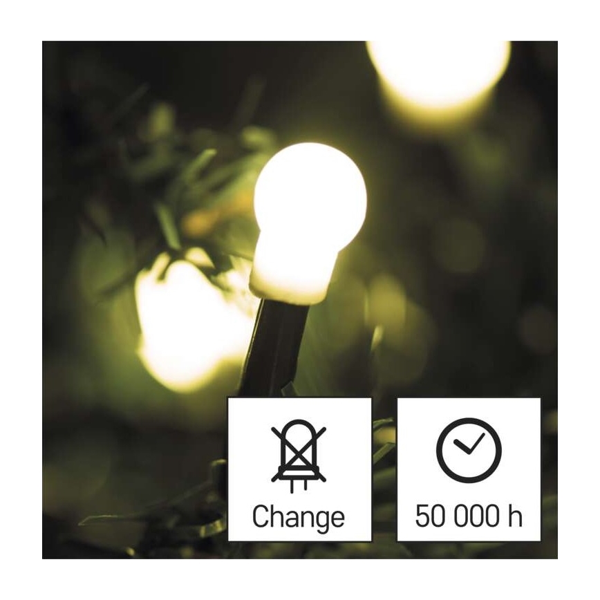 LED Christmas outdoor chain 200xLED/25m IP44 warm white