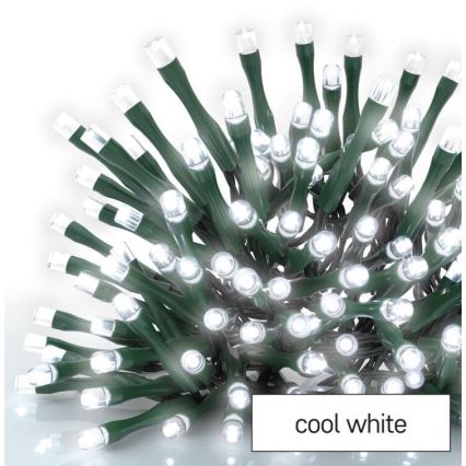 LED Christmas outdoor chain 200xLED/8 modes 8,6m IP44 cool white