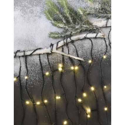 LED Christmas outdoor chain 200xLED/8 modes 8,6m IP44 warm white