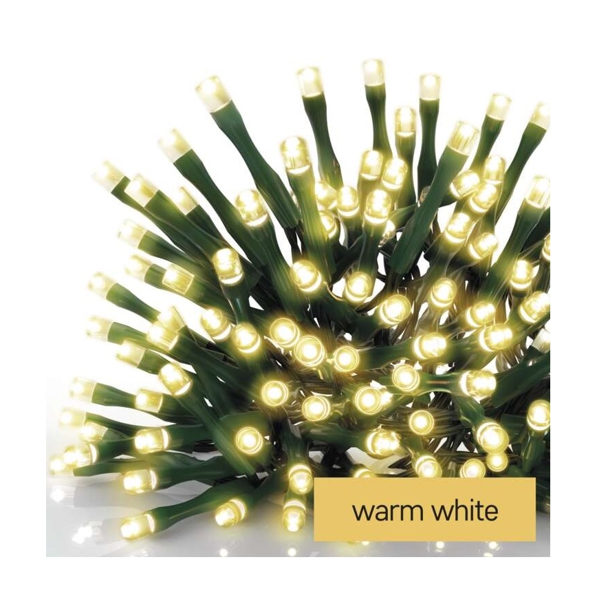 LED Christmas outdoor chain 200xLED/8 modes 8,6m IP44 warm white