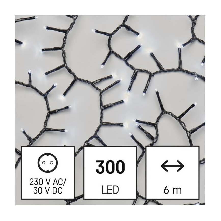 LED Christmas outdoor chain 300xLED/11m IP44 cool white