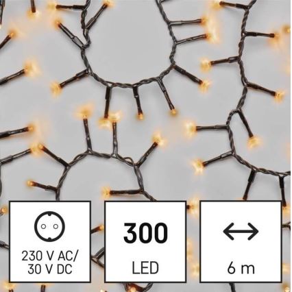 LED Christmas outdoor chain 300xLED/11m IP44 vintage