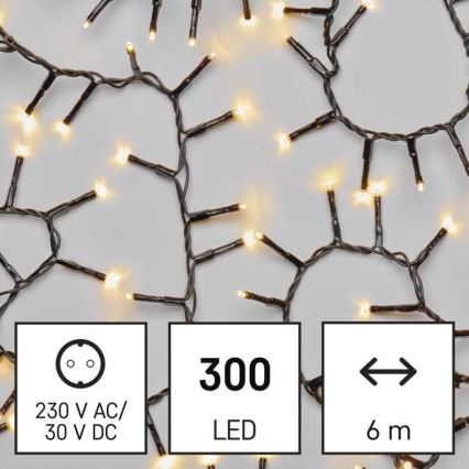 LED Christmas outdoor chain 300xLED/11m IP44 warm white