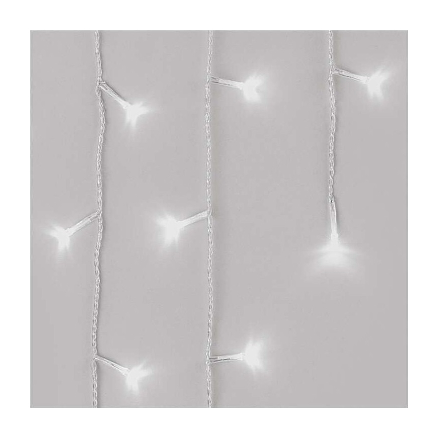 LED Christmas outdoor chain 300xLED/8 modes10m IP44 cool white + remote control