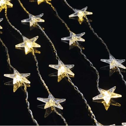 LED Christmas outdoor chain 30xLED/3,9m IP44 stars