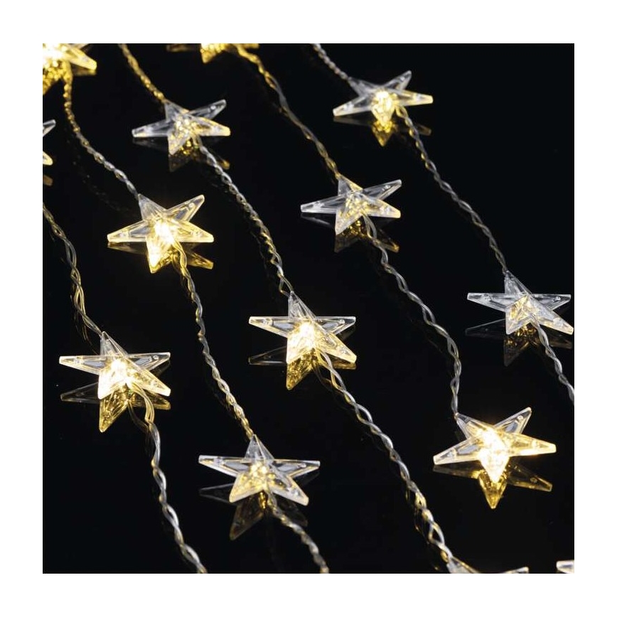 LED Christmas outdoor chain 30xLED/3,9m IP44 stars