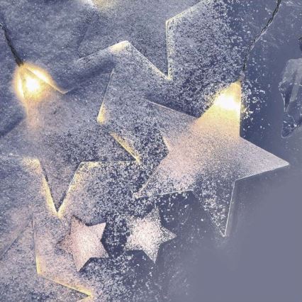 LED Christmas outdoor chain 30xLED/3,9m IP44 stars
