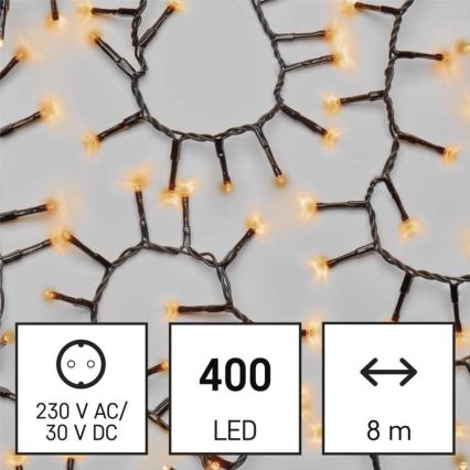 LED Christmas outdoor chain 400xLED/13m IP44 vintage