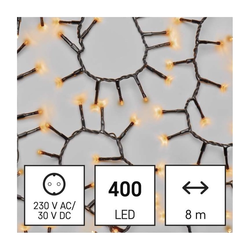 LED Christmas outdoor chain 400xLED/13m IP44 vintage