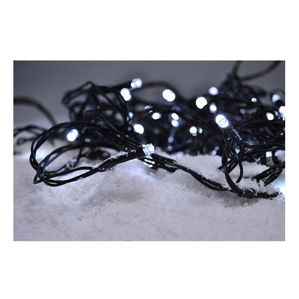 LED Christmas outdoor chain 400xLED/8 functions 25 m IP44 cool white