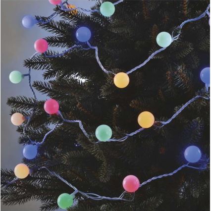 LED Christmas outdoor chain 40xLED/9m IP44 multicolor