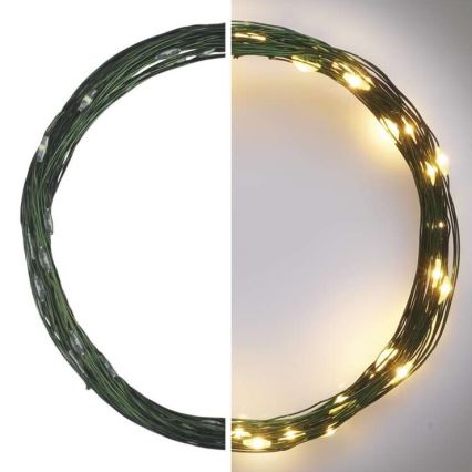 LED Christmas outdoor chain 40xLED/9m IP44 warm white