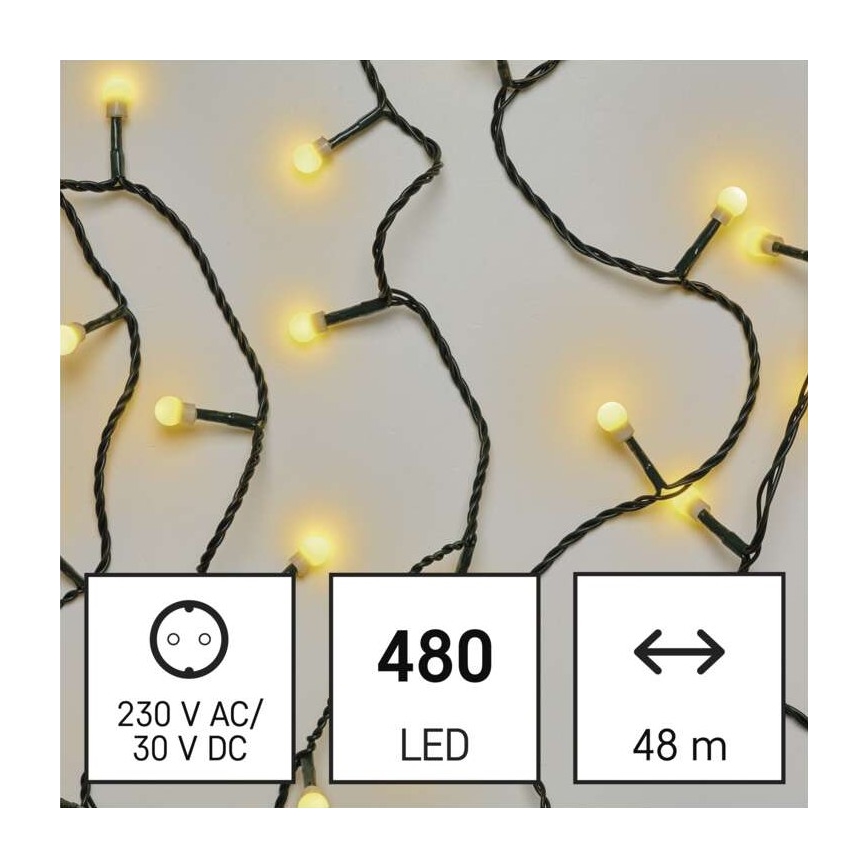 LED Christmas outdoor chain 480xLED/53m IP44 warm white