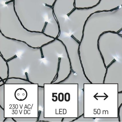 LED Christmas outdoor chain 500xLED/55m IP44 cool white