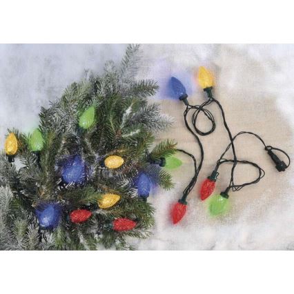 LED Christmas outdoor chain 50xLED/8 modes 14,8m IP44 multicolor